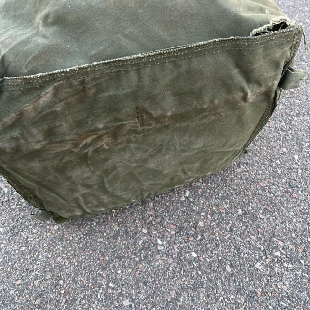 Vintage Military Army Cargo Parachute Pack Bag OD Heavy Cotton 81337/51D6553 - Picture 5 of 11